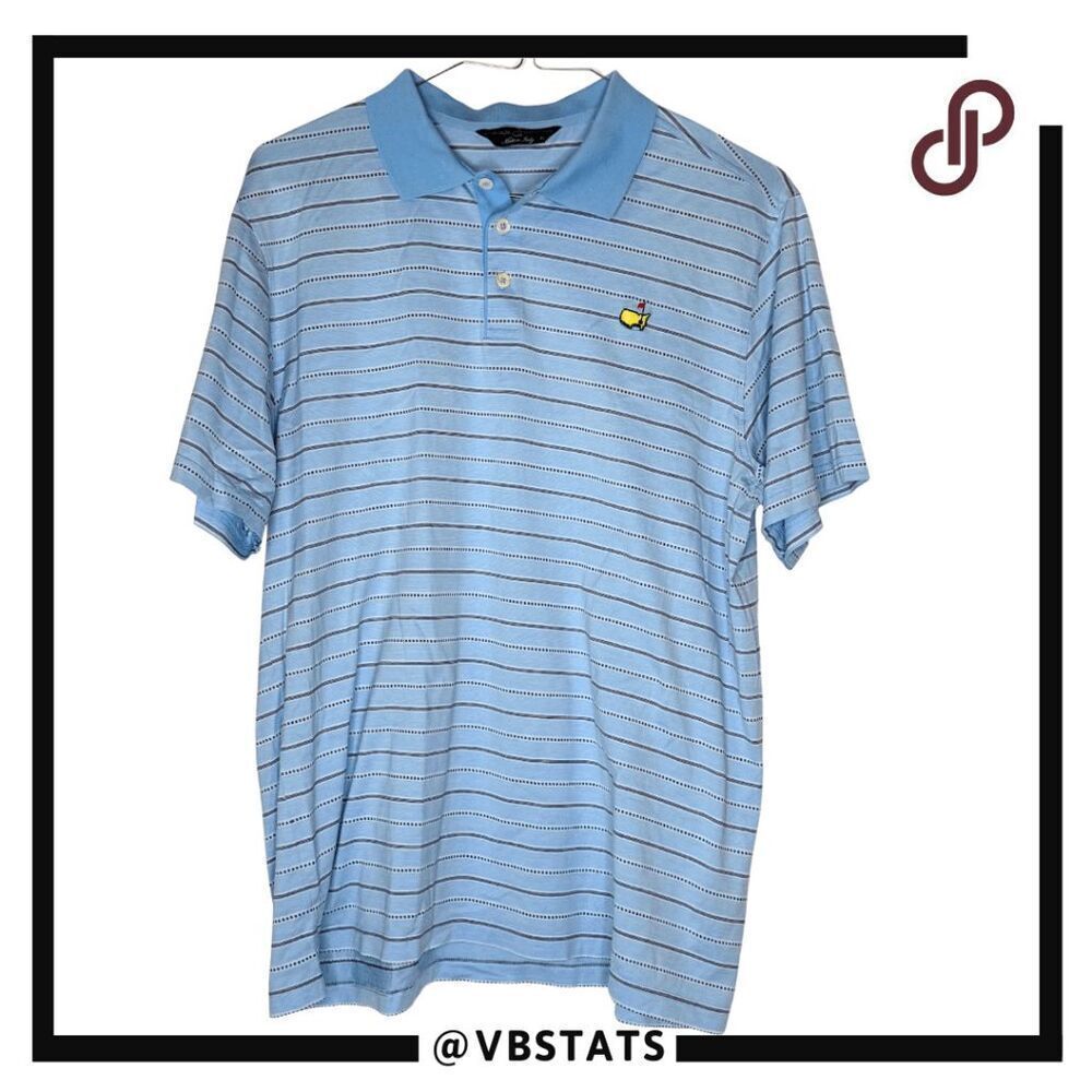 Masters Clubhouse Collection Men's Augusta National Golf Polo Shirt Blue Size XL